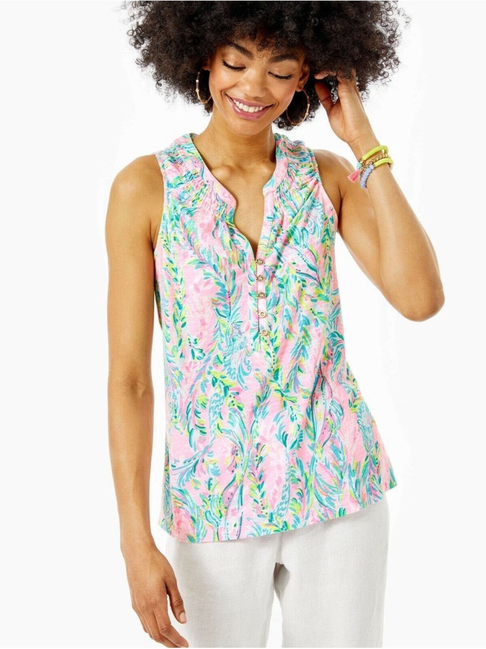 Lilly Pulitzer Essie Top Unicorn Of The Sea Size Small NWT